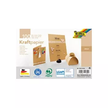 Folia Bloco de cartão kraft com motivos papel kraft A5 120 g/m² - 120 g/m² - A5