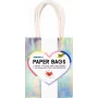 Folia Sacos de presente de papel iridescente pequenos brilhantes pack de 10