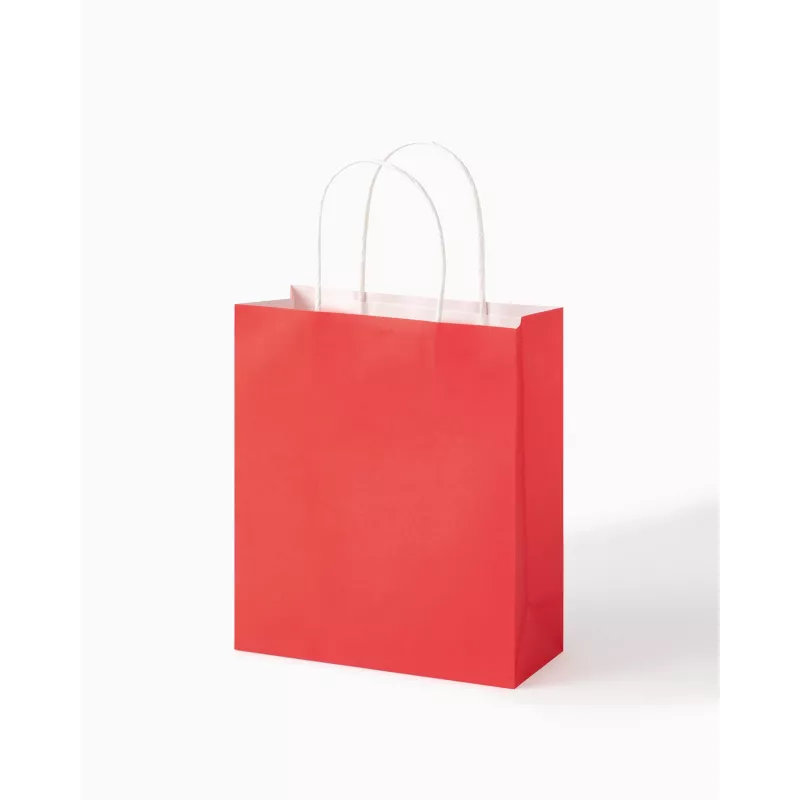 Folia 7 sacos de papel CLASSIC M vermelho natural verde creme dourado metálico 18,0 x 21 cm