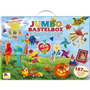 Folia 50915/1 Conjunto de Papel de Artesanato - 107 peças - Multicolorido - Rapazes e Raparigas - Papel, Cartão, Película - Caixa