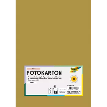 Folia 614/50 65 - Dourado - Cor Sólida - A4 (210 x 297 mm) - 300 g/m² - Mate - 50 folhas