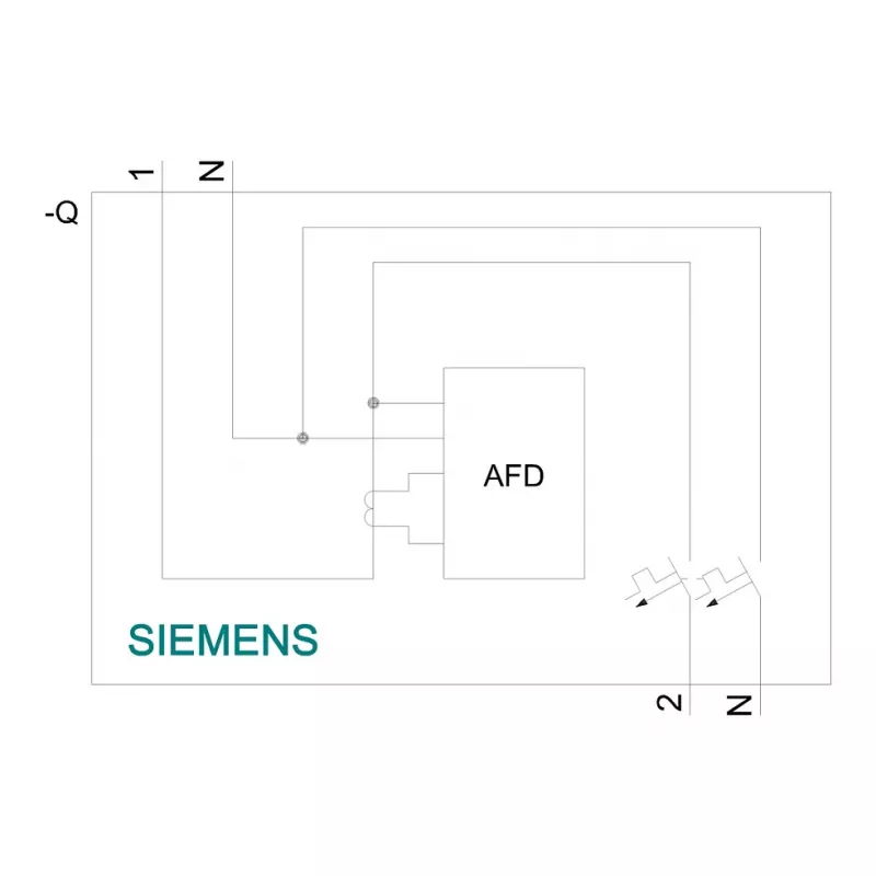 Siemens 5SV6016-6KK16 Aparelho Combinado AFDD/MCB B16 2 polos 230V 1TE