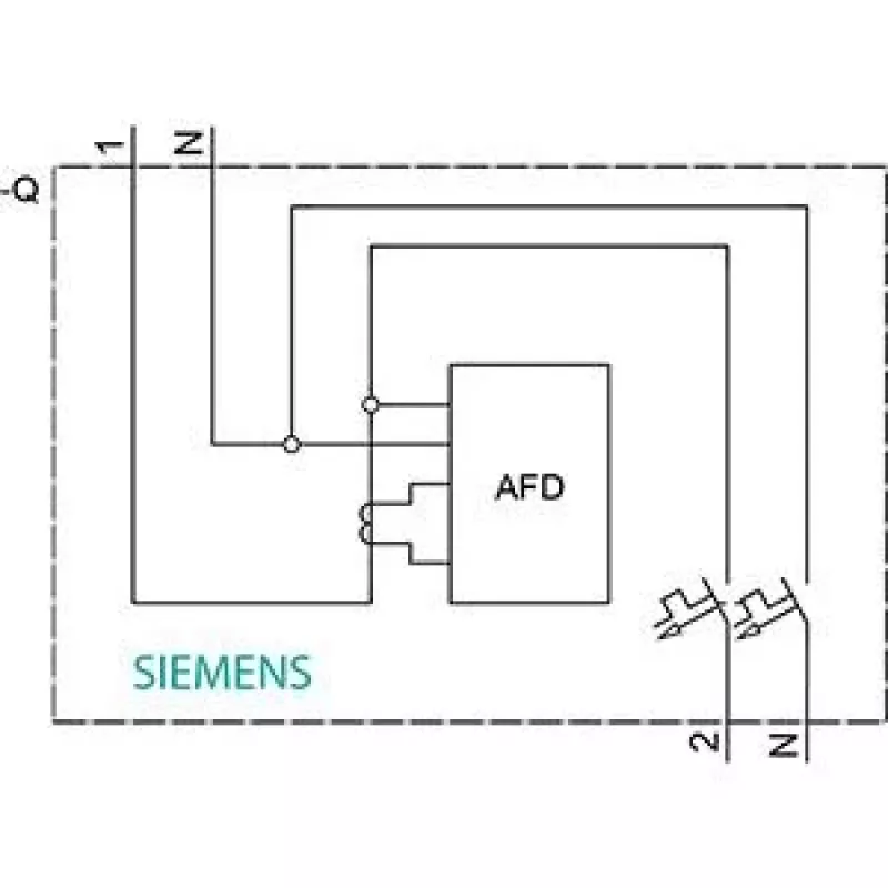Siemens 5SV6016-7KK16 disjuntor de proteção contra incêndios (AFDD) com MCB C16 de 2 polos 230V 1TE