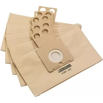 Kärcher Conjunto de sacos de pó (5 unid.) - para aspirador robô - sacos filtrantes de não tecido - compatível com WD 4, WD 5, WD 6
