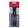 Tombow WS-BHS-2P Conjunto de Dual Brush Pen - preto - 2 unid. - embalagem blister