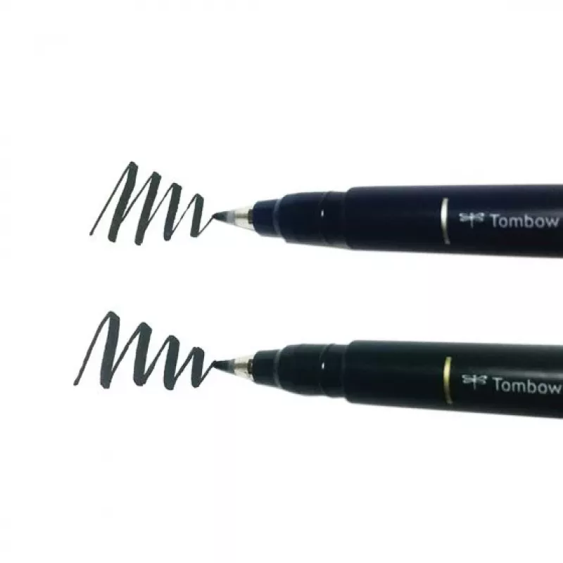 Tombow WS-BHS-2P Conjunto de Dual Brush Pen - preto - 2 unid. - embalagem blister