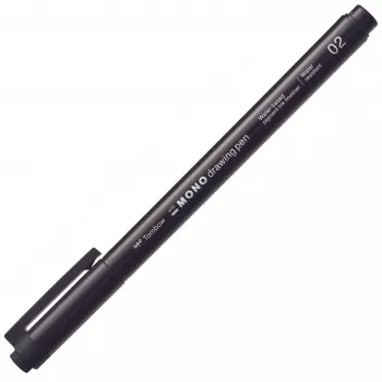 Tombow MONO Drawing Pen Fineliner 02 - preto - 0,30 mm de largura de linha