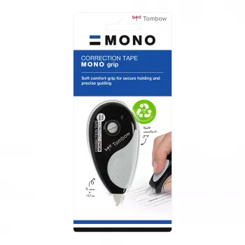 Corretor de fita Tombow Grip CT-CD5C11 5 mm x 10 m preto/branco