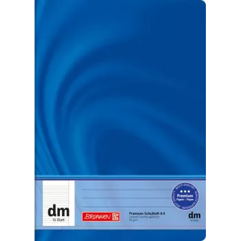 Caderno de exercícios Brunnen 1046814 DIN A5 costurado pautado 48 folhas - A5