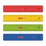 Régua BRUNNEN 15,0 cm escolha de cor vermelho amarelo verde azul