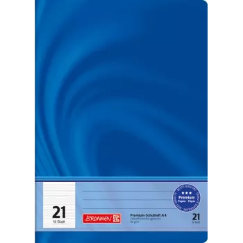 Caderno escolar BRUNNEN Vivendi Lineatur 21, pautado sem margem, A4, 16 folhas