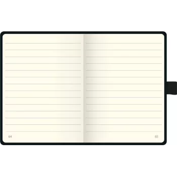 Caderno BRUNNEN KOMPAGNON A6 pautado - 96 folhas, capa dura, preto