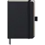 Caderno BRUNNEN KOMPAGNON A6 quadriculado preto 96 folhas costura a fio
