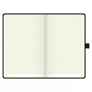 Caderno BRUNNEN KOMPAGNON A5 quadriculado preto 96 folhas
