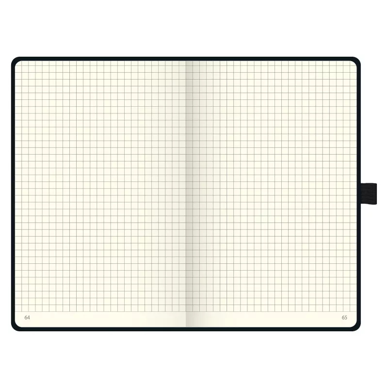 Caderno BRUNNEN KOMPAGNON A5 quadriculado preto 96 folhas