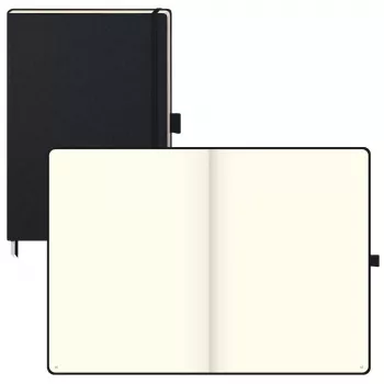 Caderno BRUNNEN KOMPAGNON Klassik A4 quadriculado, capa dura, preto, 192 páginas