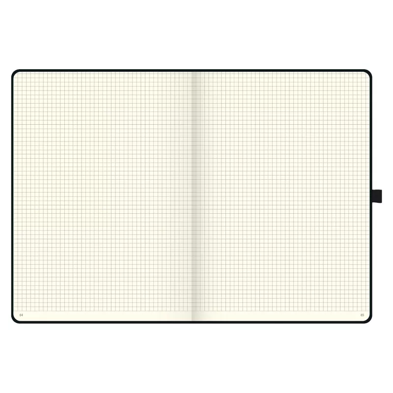Caderno BRUNNEN KOMPAGNON A4 quadriculado preto 96 folhas