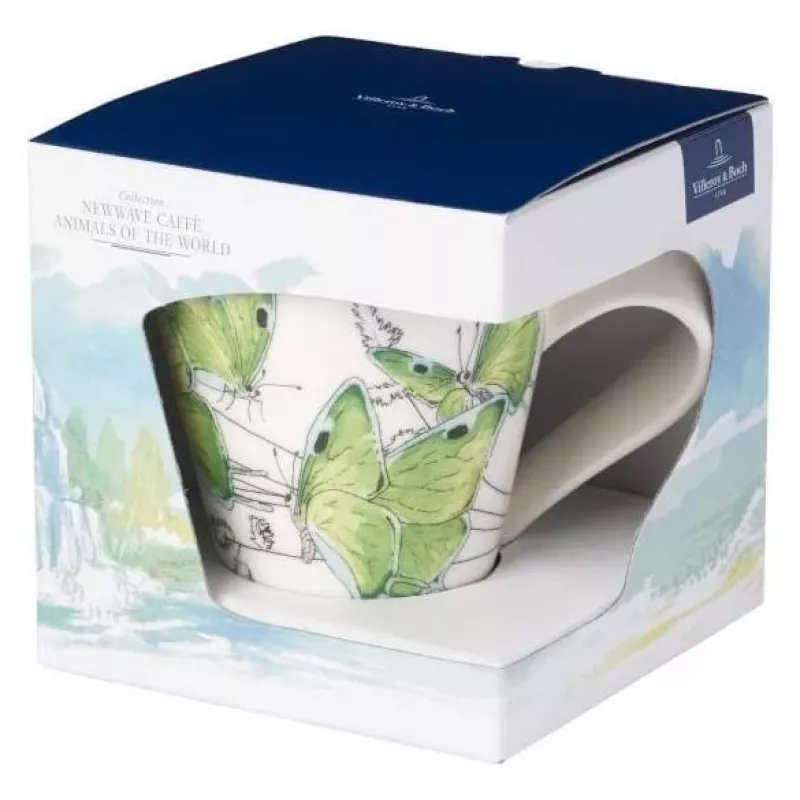 Caneca de porcelana Villeroy & Boch NewWave Caffe Deep Green 300 ml caixa de presente