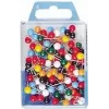 WEDO 56 199 alfinetes de marcação, 16 mm, cabeça de 6 mm, cores variadas