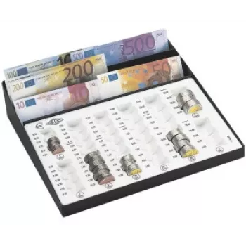 WEDO Quadro de contar - moldura de madeira com 100 contas de plástico (10 filas, vermelho/branco)
