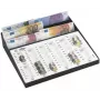 WEDO Quadro de contar - moldura de madeira com 100 contas de plástico (10 filas, vermelho/branco)