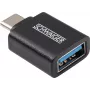 Schwaiger Adaptador USB USB 3.1 Type-C macho para USB 3.0 Type-A fêmea preto (CAU310 533)