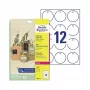Etiquetas redondas não aderentes Avery Zweckform T3004-10, poliéster, branco, 60 mm, 120 etiquetas