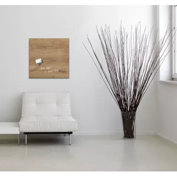 Quadro magnético de vidro SIGEL GL254 Artverum 480 x 480 mm Branco