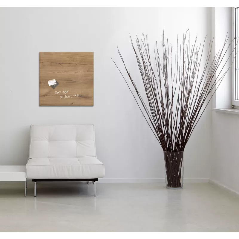 Quadro magnético de vidro SIGEL GL254 Artverum 480 x 480 mm Branco