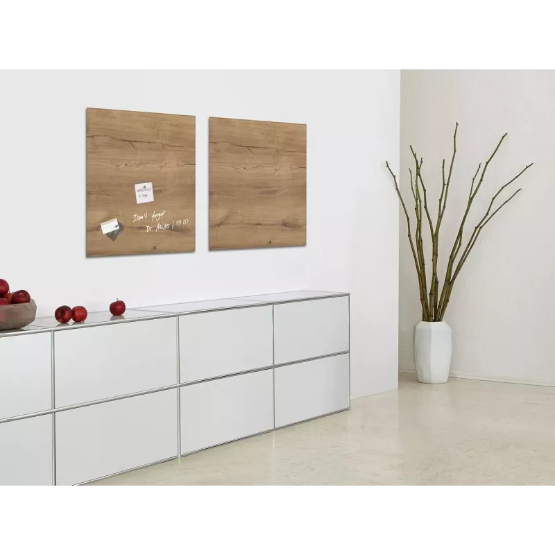 Quadro magnético de vidro SIGEL GL254 Artverum 480 x 480 mm Branco