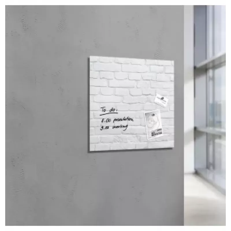 Quadro magnético de vidro SIGEL GL164 480 x 480 mm Branco