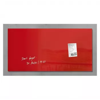 SIGEL Artverum GL147 quadro magnético de vidro 910x460 mm, branco, sem moldura, para parede