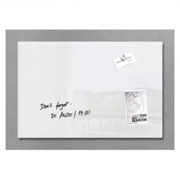 SIGEL artverum quadro magnético de vidro 600 x 400 mm branco sem moldura