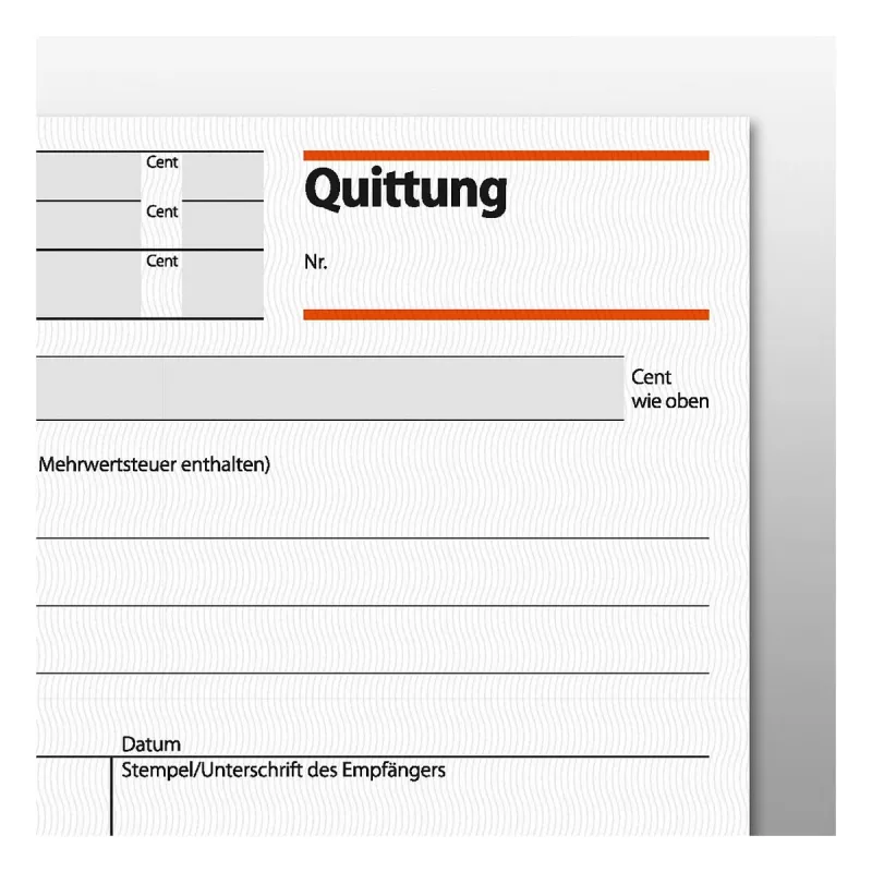 Sigel QU619 livro de recibos, IVA discriminado, A6 horizontal, 50 folhas