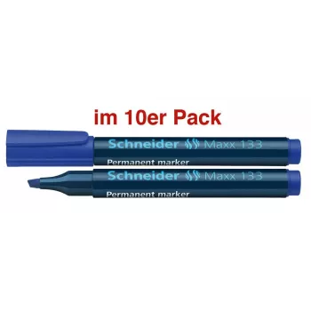 Schneider Maxx 133 Marcador permanente azul 1,0 - 4,0 mm, pack de 10