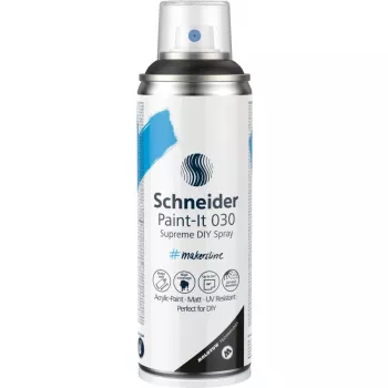 Schneider Paint-It 030 Supreme Tinta acrílica em spray DIY preto 200 ml