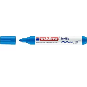 Marcador têxtil EDDING 4500 azul-claro ponta redonda média 1 unidade