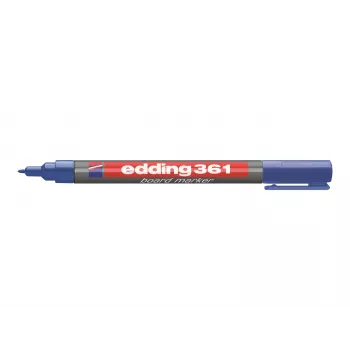 Marcador de quadro EDDING 361 azul - apagável a seco, ponta biselada 1-5 mm, baixo odor, recarregável