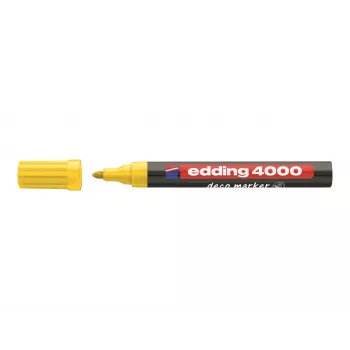Marcador permanente EDDING 400 1,0 mm amarelo ponta redonda recarregável