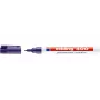 Marcador permanente EDDING 400 violeta ponta redonda 1 mm corpo em plástico para cartão vidro couro metal plástico madeira