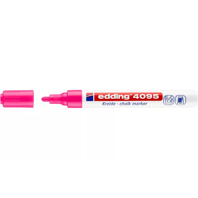 Marcador de giz EDDING 4095 - rosa - 10 unidades