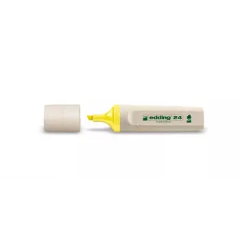 Marcador fluorescente EDDING 24 EcoLine, amarelo, ponta biselada 2-5 mm, pack de 10