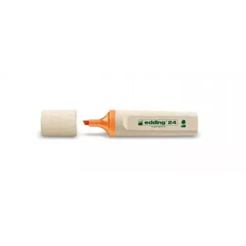 Marcador fluorescente EDDING EcoLine 24, ponta biselada, laranja, 10 unidades