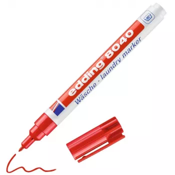 EDDING 8040 Marcador para roupa 1,0 mm vermelho ponta redonda