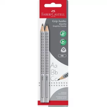 Faber-Castell Jumbo Grip lápis de grafite HB, pack de 2 em blister