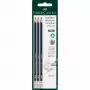 Faber-Castell Goldfaber G-Tip lápis de grafite HB pack de 3 verde-escuro (116896)