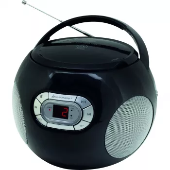 Soundmaster SCD5800BL Boombox portátil de CD e rádio com deck de cassetes, USB, rádio FM, microfone - azul
