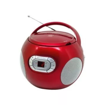 SOUNDMASTER SCD5100WE Boombox de CD branco com rádio FM, leitor de cassetes, USB e AUX