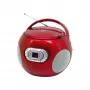 SOUNDMASTER SCD5100WE Boombox de CD branco com rádio FM, leitor de cassetes, USB e AUX