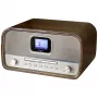 Soundmaster DAB970BR1 Rádio de mesa DAB+, FM, AUX, Bluetooth, CD, USB, função de carregamento de bateria, castanho